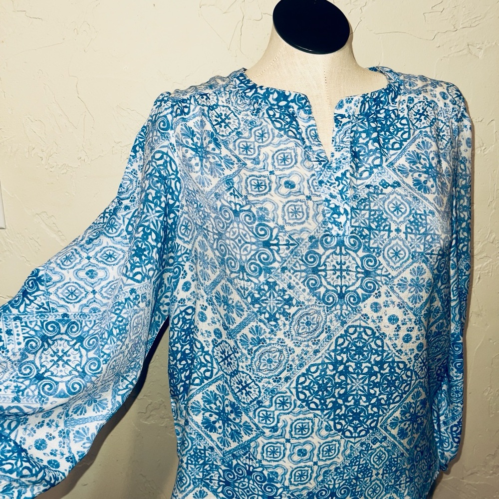 Blue White Tunic #Resort wear #vacation # cruise
